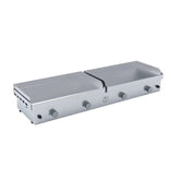 Le Griddle Grand Texan 4 Burner Natural Gas Griddle showcasing its sleek 304 stainless steel design and spacious cooking surface, perfect for outdoor cooking enthusiasts by Le Griddle.